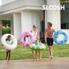 Sloosh 4 Pack Inflatable Pool Floats, Pool Tube Rings, Swim Tubes, Floaties Toys, Beach Swimming Party Toys for Kids and Adults(Tropical Leaves)