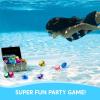 Sloosh Diving Gems Pool Toys, 16 Big Colorful Diamond with Pirate Treasure Chest,Swim Dive Toy for Kids Underwater Gemstone Swimming Training Gift Water Pool Games(Gold)(Gold)
