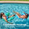 Sloosh Inflatable Pool Floats Chairs Adults, 2 Packs Floating Noodle Chair with Stripes Design Soft Fabric Covered with Sling for Swimming Pool Water Chair Pool Lounger Party Floaties(Dark Blue，Dark Green)
