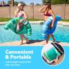 Sloosh Inflatable Pool Floats Chairs Adults, 2 Packs Floating Noodle Chair with Stripes Design Soft Fabric Covered with Sling for Swimming Pool Water Chair Pool Lounger Party Floaties(Dark Blue，Dark Green)