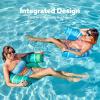 Sloosh Inflatable Pool Floats Chairs Adults, 2 Packs Floating Noodle Chair with Stripes Design Soft Fabric Covered with Sling for Swimming Pool Water Chair Pool Lounger Party Floaties(Dark Blue，Dark Green)