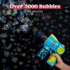 Sloosh Kids Bubble Gun Machine with Refill Solution, 2 in 1 Automatic Bubble Maker Guns for Toddlers 1-3 Kids 4-8, Outdoor Toy, Adults, Party, Easter, Gift