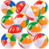 JOYIN 12-Pack 12“ Beach Balls – Bulk Classic Beachball Inflatable Swimming Pool Toys for Games Adults Kids