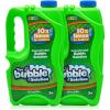 JOYIN 2 Bottles Bubbles Refill Solutions 64 oz (up to 5 Gallon), Concentrated Solution for Bubble Machine, Gun, Wand Refill Fluid Summer, Easter Toys (Red+Purple)(Green)