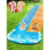 JOYIN 32.5FT Water Slide and 2 Inflatable Boards, Extra Long Double Lawn Heavy Duty Splash Mat Pad with Sprinkler for Kids Adults Backyard Summer Water Toy Outdoor Fun, Blue, Orange(Blue  Orange)