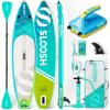 SLOOSH 11’6″ Inflatable SUP Board & Electric Pump Bundle – Premium Paddle Board Kit with EVA Deck, Kayak Paddle, Fast 20 PSI Pump, Lightweight Backpack (1-Year SUP Warranty)