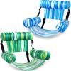SLOOSH Inflatable Pool Floats Adult,2 Packs Floating Lounge Chairs,Blow up Pool Noodles for Adult Heavy Duty,Floating Chair for Party Summer Water Beach Lake Fun(Stripe)