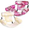 SLOOSH Inflatable Pool Floats Adult,2 Packs Floating Lounge Chairs,Blow up Pool Noodles for Adult Heavy Duty,Floating Chair for Party Summer Water Beach Lake Fun(Tropical Leaves-Champagne  Pink)
