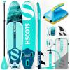SLOOSH Inflatable SUP & Electric Pump Bundle – 10’6″ Paddle Board with Premium Accessories, Non-Slip EVA Deck, 20 PSI Dual-Stage Pump for Fast Inflation, Perfect for Youth & Adults of All Skill Levels