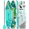 SLOOSH Inflatable Stand Up Paddle Board, 10’6″ Inflatable Paddle Boards with Premium Accessories, Non-Slip EVA Deck, Ultra-Light Carry Bag Pump, Meander SUP for Youth & Adults(Tropical Emerald)