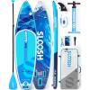 SLOOSH Inflatable Stand Up Paddle Board, 10’6″ Inflatable Paddle Boards with Premium Accessories, Non-Slip EVA Deck, Ultra-Light Carry Bag Pump, Meander SUP for Youth & Adults(Ocean Surge)