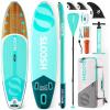 SLOOSH Inflatable Stand Up Paddle Board, 10’6″ Paddle Boards with Premium Accessories, Non-Slip EVA Deck, Ultra-Light Carry Bag Pump, Ripple SUP for Youth & Adults of All Skill Levels(Aqua Breeze)