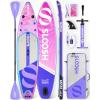 SLOOSH Inflatable Stand Up Paddle Board, 11’6″ Inflatable Paddle Boards with Premium Accessories, Non-Slip EVA Deck, Ultra-Light Carry Bag Pump, Rapids SUP for Youth & Adults(Fuchsia Tide)