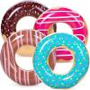 Sloosh 4 Pack Inflatable Pool Floats, Pool Tube Rings, Swim Tubes, Floaties Toys, Beach Swimming Party Toys for Kids and Adults(Donut)