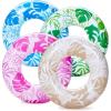 Sloosh 4 Pack Inflatable Pool Floats, Pool Tube Rings, Swim Tubes, Floaties Toys, Beach Swimming Party Toys for Kids and Adults(Tropical Leaves)