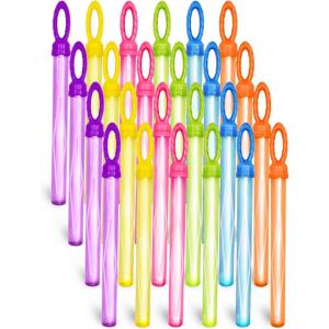 JOYIN 24 Pack 14.6’’ Big Bubble Wands Bulk (2 Dozen) for Summer Toy, Outdoor/Indoor Activity Use, Easter, Bubbles Party Favors Supplies for Kids(Leaf)