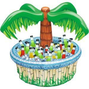 JOYIN 28” Inflatable Palm Tree Cooler, Luau Hawaiian Tropical Beach Themed Party Decorations, Blow Up Palm Trees Cooler Outdoor Party Supplies, Kids Adults Birthday Party Décor
