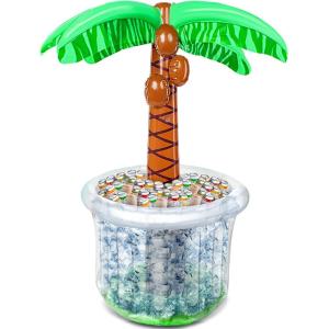 JOYIN 60″ Inflatable Palm Tree Cooler, Beach Theme Decor, Pool Party Decorations, Luau Hawaiian Birthday Party Supplies, Ocean Jungle Tropical Themed Summer Outdoor Drink Cooler