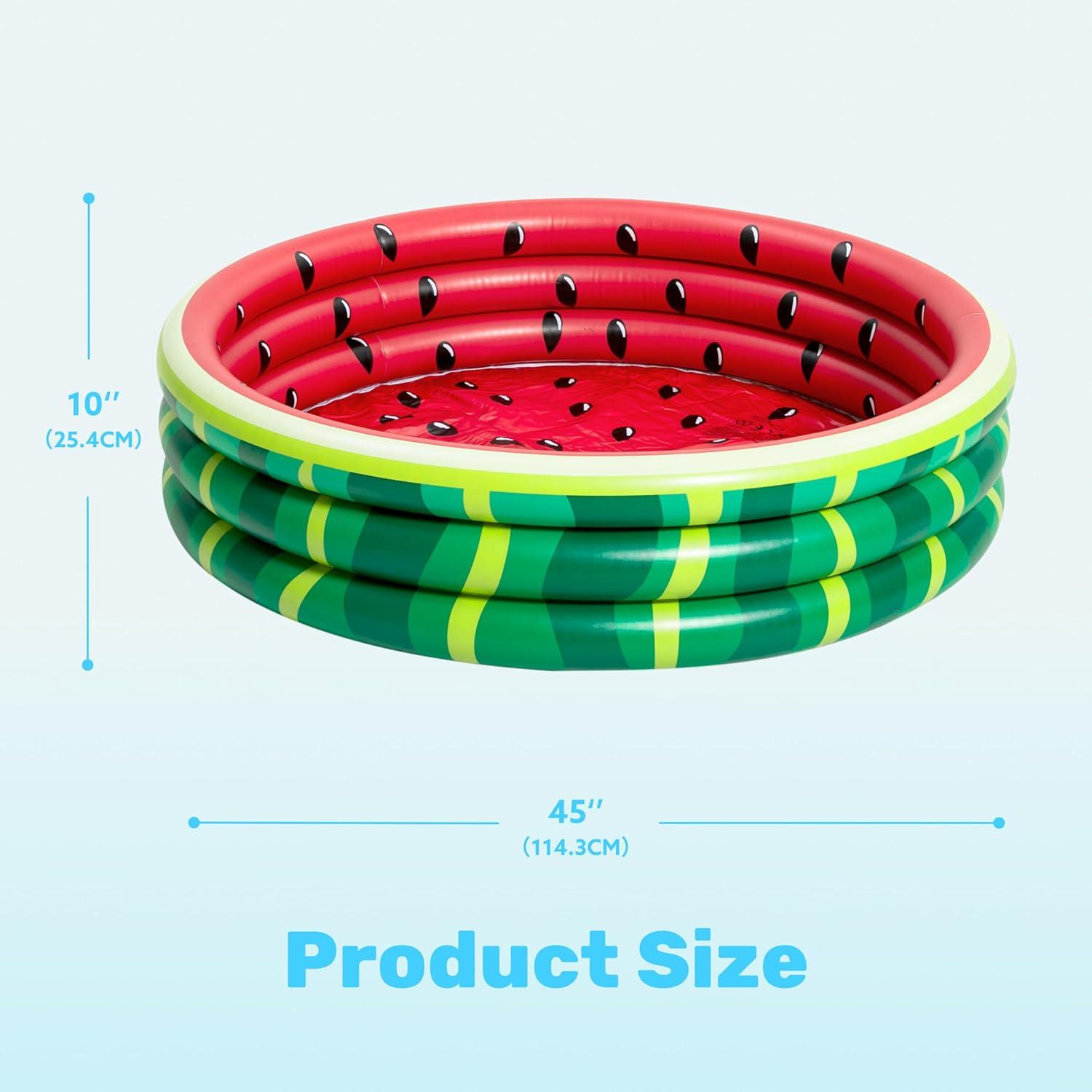 image3 Pack 45 X 10 Inflatable Kiddie Pools Watermelon amp Pineapple amp Cupcake Swimming Pool for Kids Seasonal Merriment IndoorampOutdoor Water Pool Baby Swimming Pool Pit Ball Pool
