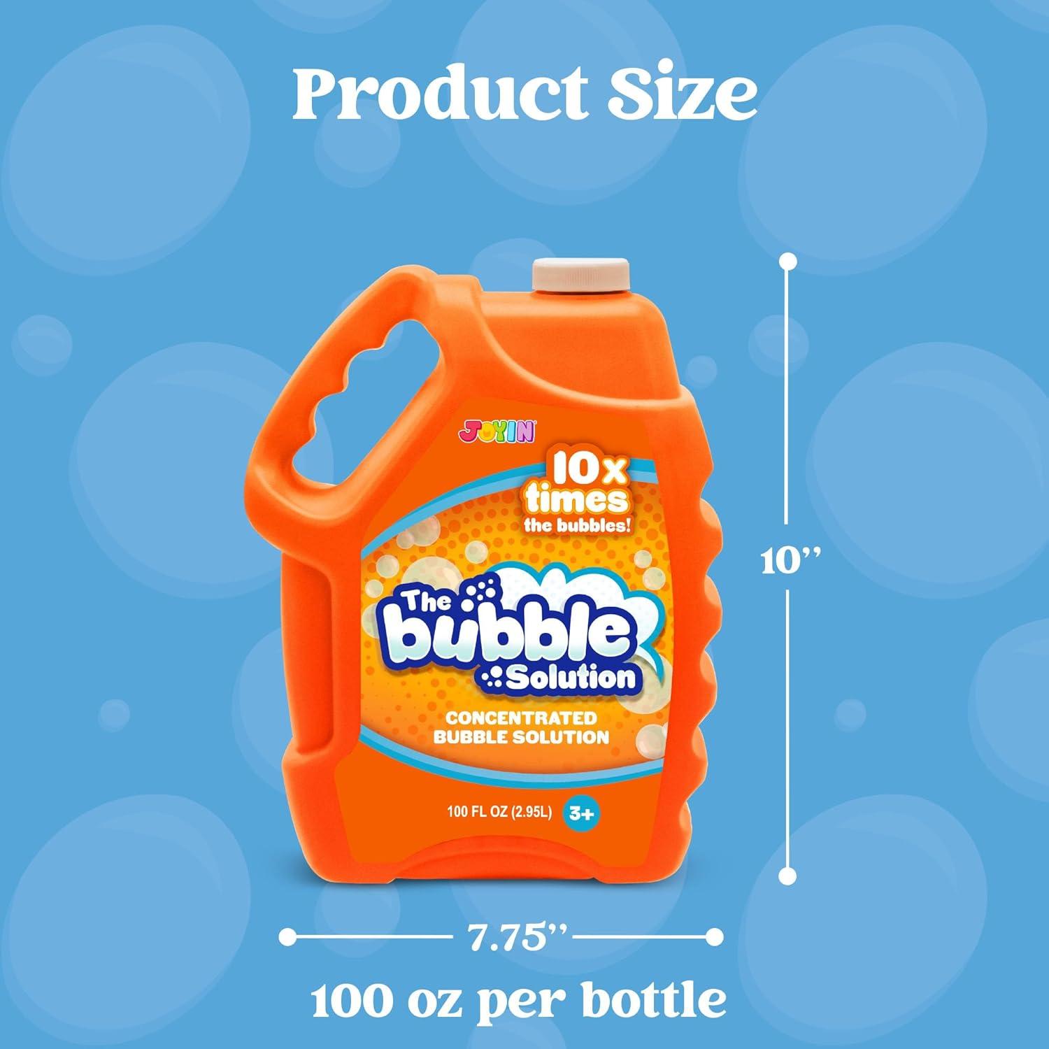 imageJOYIN 100 Oz Concentrated Bubble Solution up to 8 Gallon for Large Party in Summer Celebrations Party Favor Bubble Summer Toy Classroom Prizes Easter BlueOrange