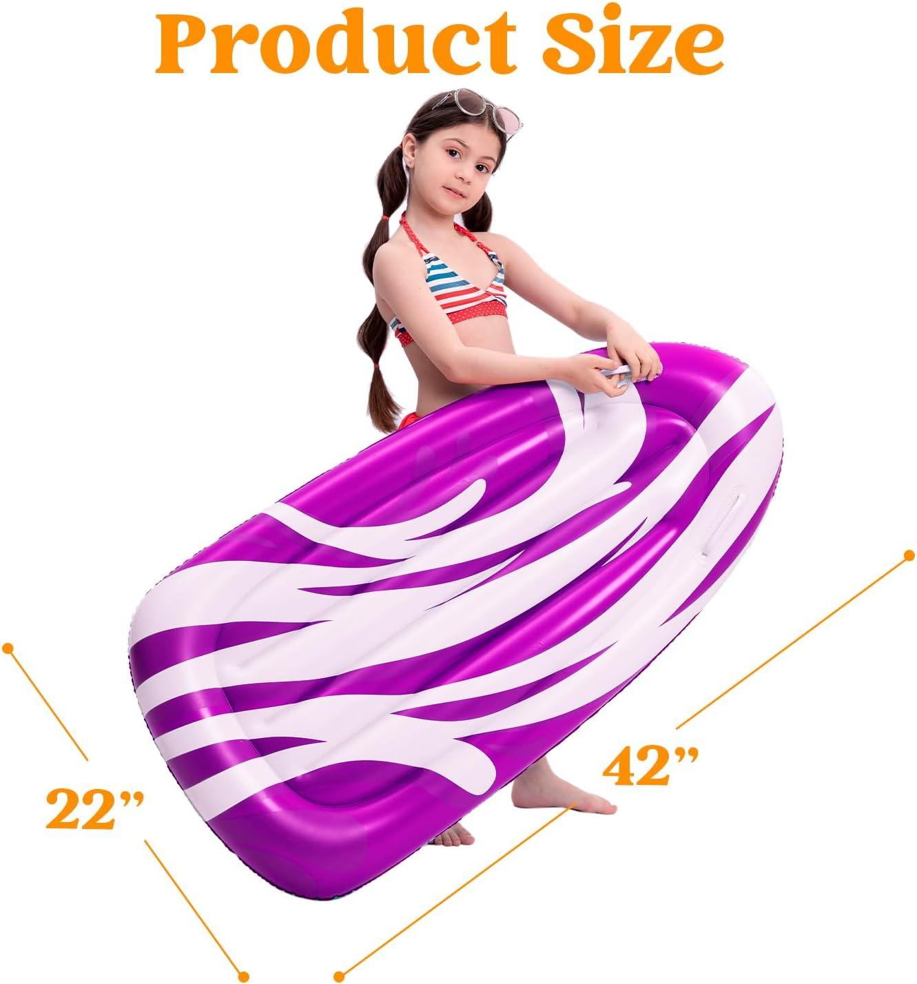 imageJOYIN 2 Pack Inflatable Body Boards for Water Slides Swimming Pool Floating Learn to Swim Summer Water Fun Toy for KidsBlue Purple