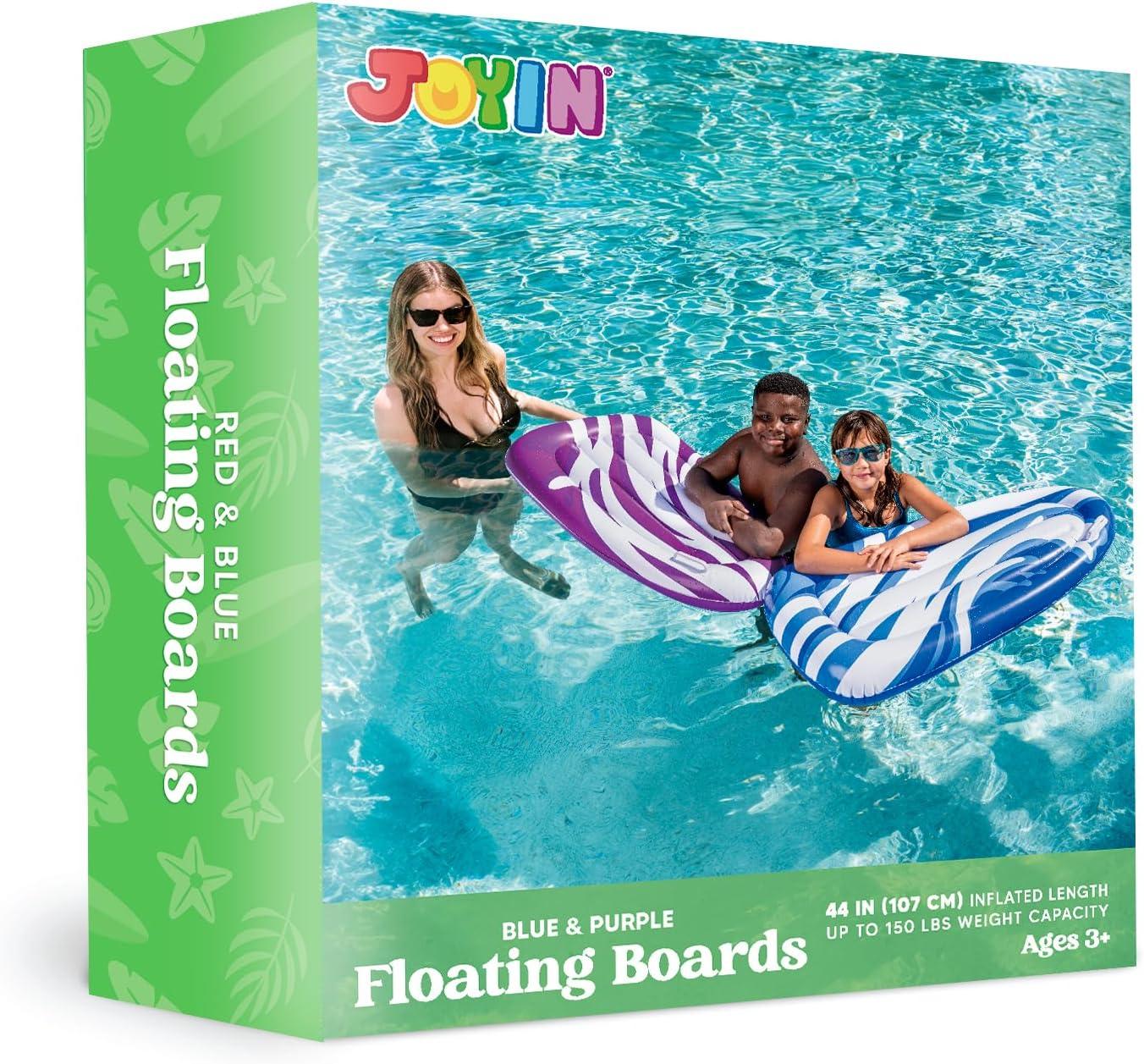 imageJOYIN 2 Pack Inflatable Body Boards for Water Slides Swimming Pool Floating Learn to Swim Summer Water Fun Toy for KidsBlue Purple