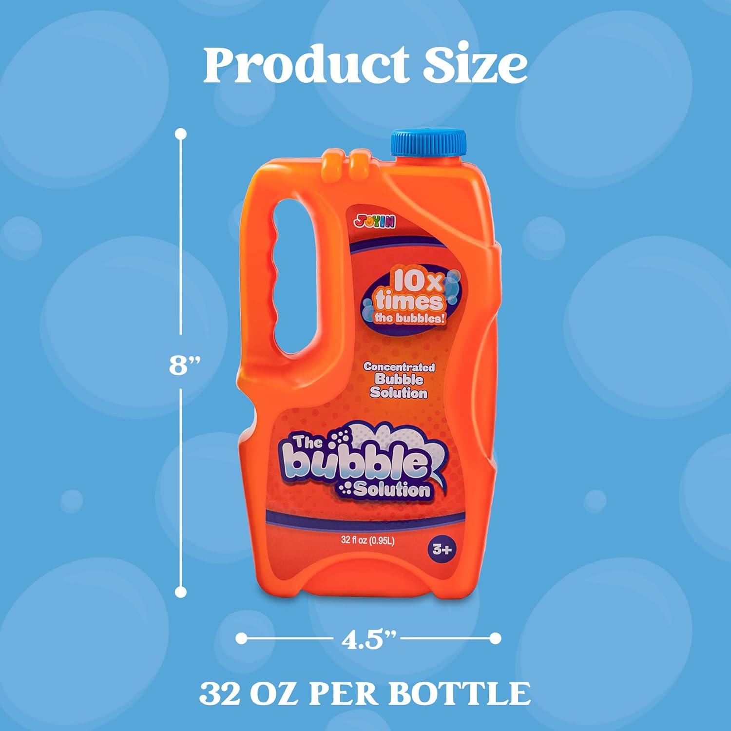imageJOYIN 3 Packs 32 oz Bubble Concentrated Solution up to 75 Gallon Refill Solution for Bubble Machine Wand Blaster Blower