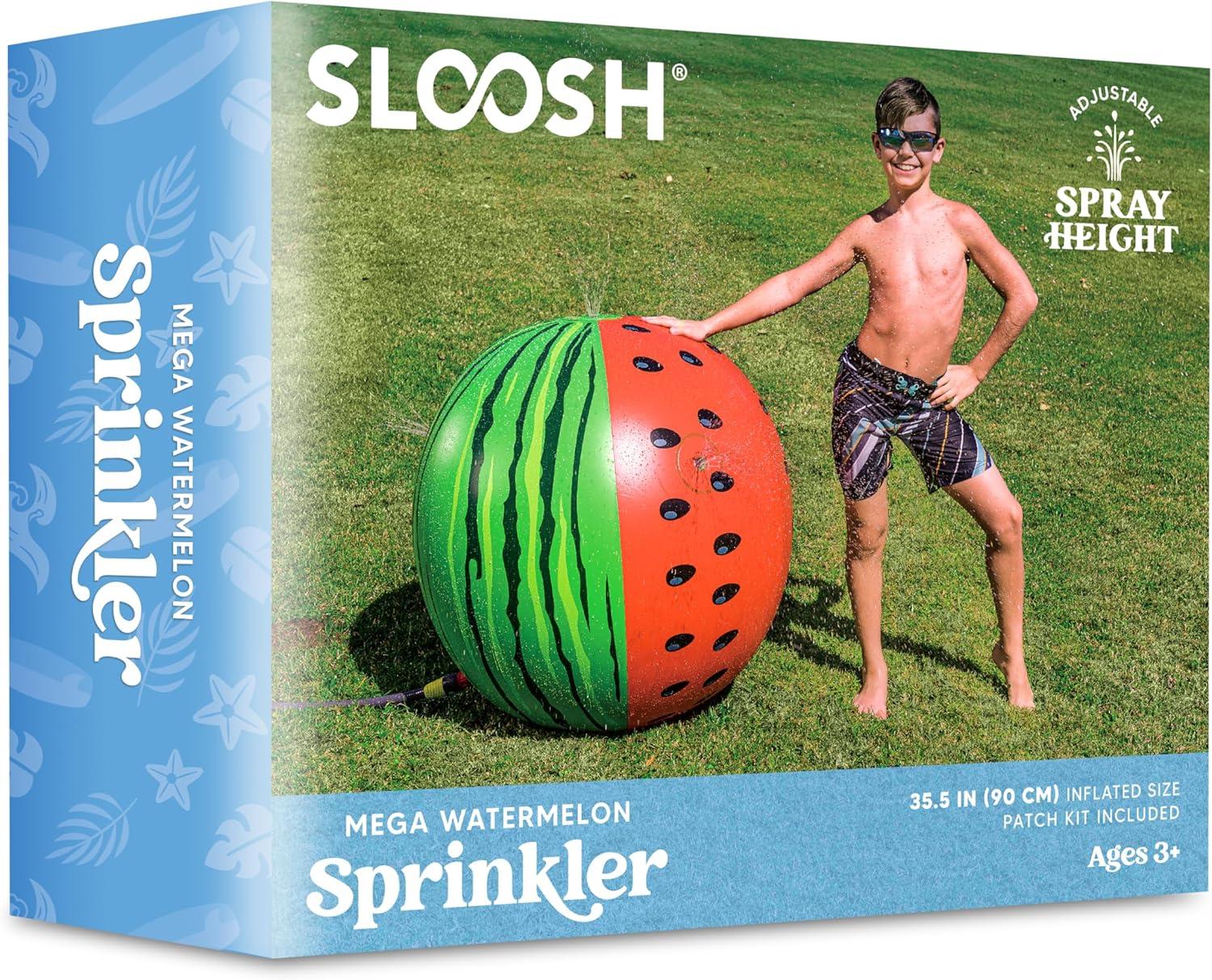 imageJOYIN Inflatable Sprinkler for Kids Huge Watermelon Jumbo Sprinkler 355 Water Sprinkler for Kids Outdoor Play Toddler Sprinkler for Kid Summer Water Party Backyard Outside Games Activities