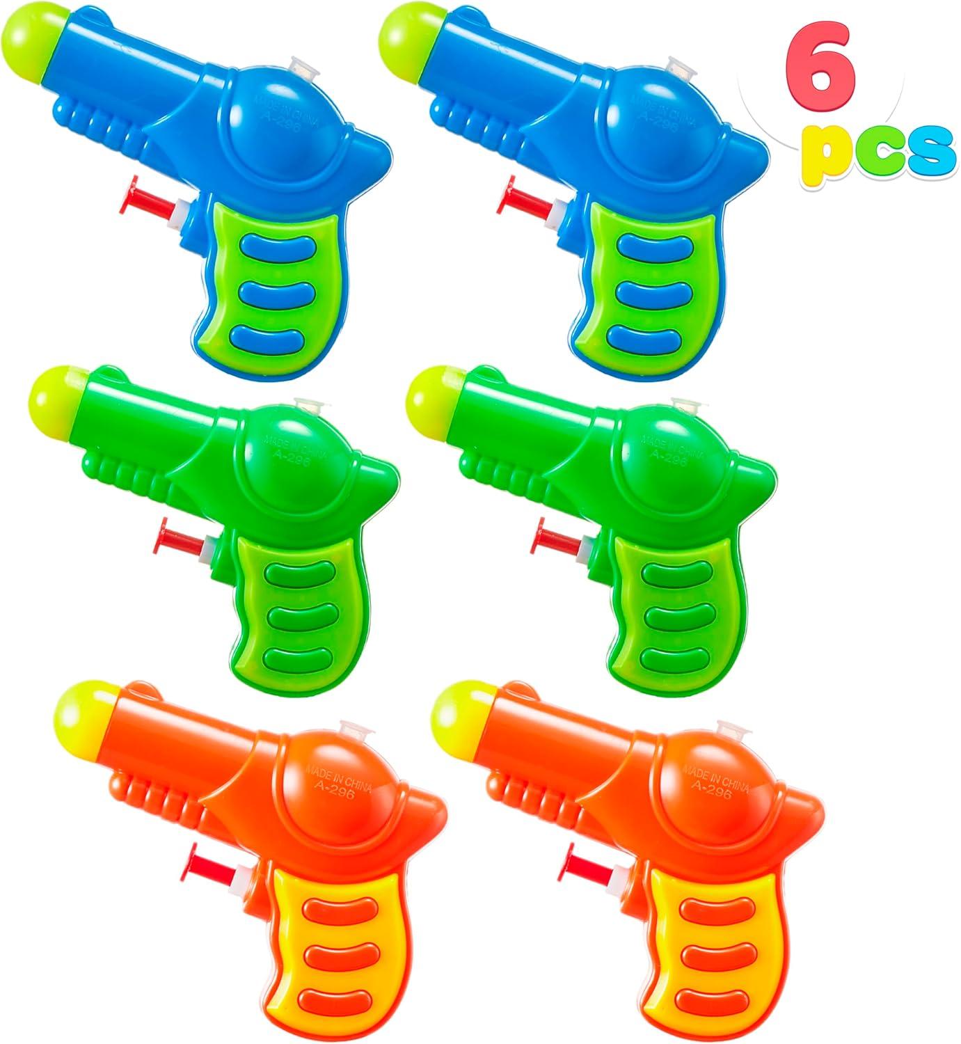 imageSloosh 6 Pack Mini Water Guns for Kids Small Squirt Guns Blaster Pool Toys for Boys Girls Summer Gifts for Party Favors Outdoor Water Fighting Toys