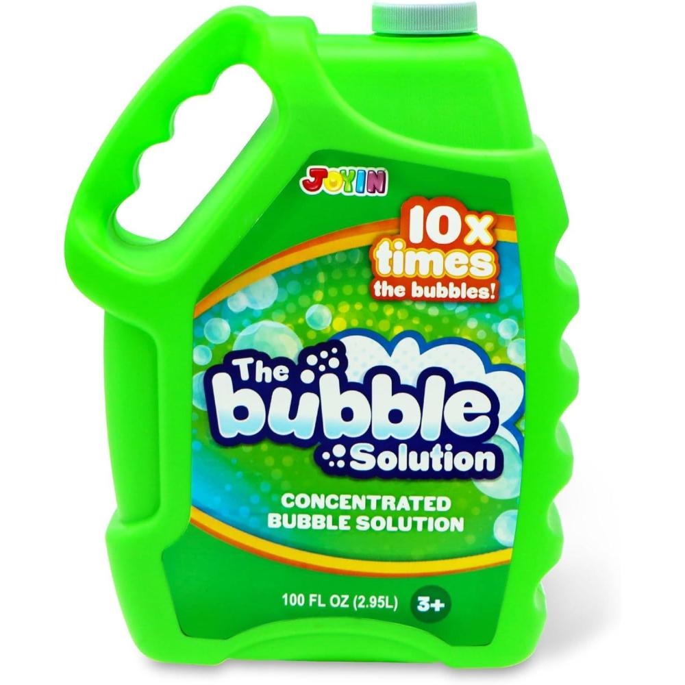 imageJOYIN 100 Oz Concentrated Bubble Solution up to 8 Gallon for Large Party in Summer Celebrations Party Favor Bubble Summer Toy Classroom Prizes Easter BlueGreen