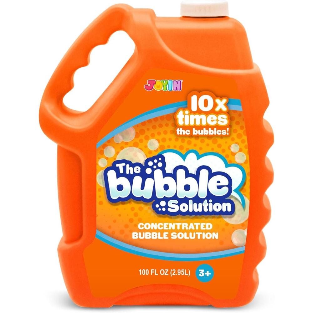 imageJOYIN 100 Oz Concentrated Bubble Solution up to 8 Gallon for Large Party in Summer Celebrations Party Favor Bubble Summer Toy Classroom Prizes Easter BlueOrange