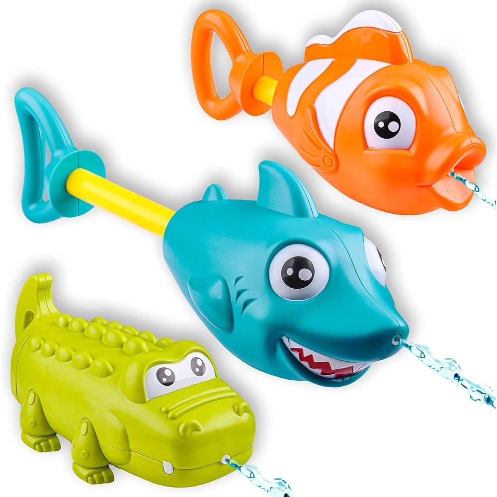 imageJOYIN 3 Pack Animal Water Guns for Kids Assorted Colors 75in Long Easy to Fill and Shoot Durable Plastic Water Soakers for Kids Swimming Pool Beach Outdoor Activity Fighting Play Toys