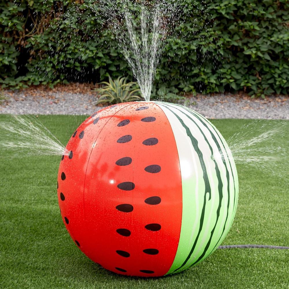 imageJOYIN Inflatable Sprinkler for Kids Huge Watermelon Jumbo Sprinkler 355 Water Sprinkler for Kids Outdoor Play Toddler Sprinkler for Kid Summer Water Party Backyard Outside Games Activities