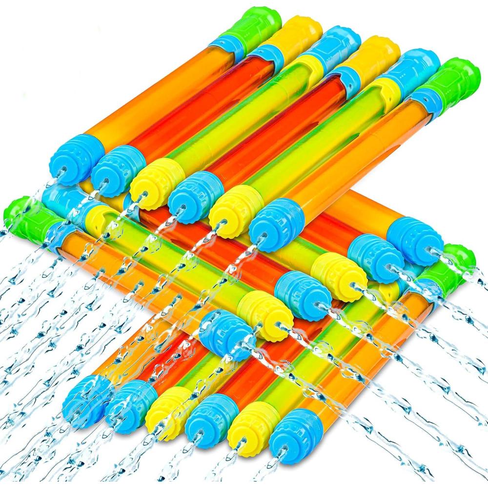 imageSloosh 24 pcs Blaster Soaker Water Gun Squirt Guns Soaker for Kids Summer Swimming Pool Beach Sand Outdoor Water Activity Fighting Play Toys165