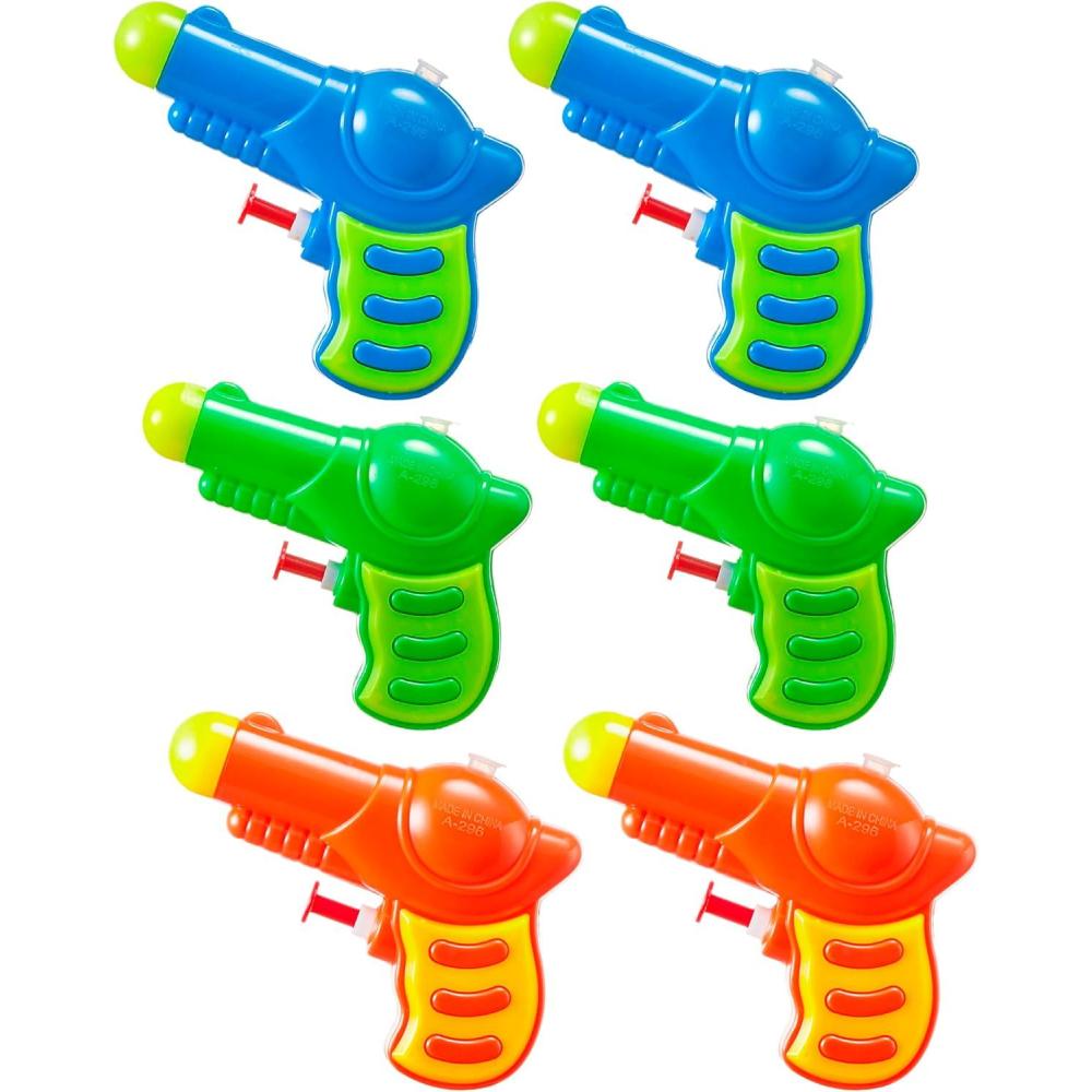 imageSloosh 6 Pack Mini Water Guns for Kids Small Squirt Guns Blaster Pool Toys for Boys Girls Summer Gifts for Party Favors Outdoor Water Fighting Toys