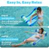 2 Pack Inflatable Pool Float Hammock, Multi Purpose Swimming Raft, Water Lounges, Pool Accessories (Saddle, Lounge Chair, Hammock, Drifter), Beach, Outdoor