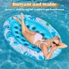 Inflatable Tanning Pool Floats Adult – Sloosh Oval Tanning Float Lounger for Adults Raft, Sunbathing Lounge Cool Water Party Toys Lake Beach Swimming Pool Sun Tan Tube with Backrest Cup Holders (Blue)(Blue)