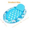 Inflatable Tanning Pool Floats Adult – Sloosh Oval Tanning Float Lounger for Adults Raft, Sunbathing Lounge Cool Water Party Toys Lake Beach Swimming Pool Sun Tan Tube with Backrest Cup Holders (Blue)(Blue)