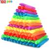 JOYIN 102 Pcs 6 Colors Mini Bubble Wands Bulk Party Favors Assortment Toys for Kids, Carnival Prizes, Wedding, Outdoor Gifts for Girls & Boys, Easter Basket Stuffers Goodie Gift Bag Stuffer Fillers
