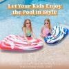 JOYIN 2 Pack Inflatable Body Boards for Water Slides, Swimming Pool Floating Learn to Swim, Summer Water Fun Toy for Kids(Red  Blue)