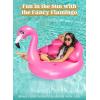 JOYIN Inflatable Flamingo Tube, Pool Float, Fun Beach Floaties, Swim Party Toys, Summer Pool Raft Lounge for Adults & Kids, with 2 Cup Holders and Head Rest