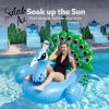 JOYIN Inflatable Peacock Pool Float – Giant Peacock Fun Beach Floaties, Pool Party Decorations Adult Size Inflatable Animal Summer Swim Pool Raft Lounge for Adults(Blue Peacock)