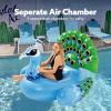 JOYIN Inflatable Peacock Pool Float – Giant Peacock Fun Beach Floaties, Pool Party Decorations Adult Size Inflatable Animal Summer Swim Pool Raft Lounge for Adults(Blue Peacock)
