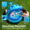 JOYIN Inflatable Shade Kiddie Pool,Whale Baby Pool Tent, Infant Swimming Pool for Kids （54″ x 56″ x 28″）,Blow Up Toddler Pool for Swim Party Toys Summer Water Beach Fun