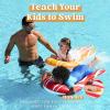 SLOOSH 2 Pack Inflatable Body Boards for Water Slides, Surfing Board Pool Floats, Swimming Pool Floating Boards Learn to Swim, Summer Water Fun Toy for Kids and Toddlers (Red and Orange)