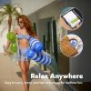 SLOOSH 2 Packs Hammock Pool Floats Adults, 4-in-1 Multi-Purpose Inflatable Pool Floats PVC Water Hammock Lounge Floaties(Strip-Blue  Retrogreen)