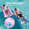 SLOOSH 2-Pack Inflatable Pool Floats Mat – XL Pool Floaties Adults Size with Headrest, Sun Tanning Raft Lake Beach Swimming Pool Party Toys Floating Lounge Above Water Keep Cool(Blue/Pink)