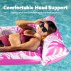 SLOOSH 2-Pack Inflatable Pool Floats Mat – XL Pool Floaties Adults Size with Headrest, Sun Tanning Raft Lake Beach Swimming Pool Party Toys Floating Lounge Above Water Keep Cool(Blue/Pink)