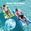 SLOOSH 2-Pack Inflatable Pool Floats Mat – XL Pool Floaties Adults Size with Headrest, Sun Tanning Raft Lake Beach Swimming Pool Party Toys Floating Lounge Above Water Keep Cool(Blue/Green)