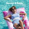SLOOSH 2-Pack Inflatable Pool Floats Mat – XL Pool Floaties Adults Size with Headrest, Sun Tanning Raft Lake Beach Swimming Pool Party Toys Floating Lounge Above Water Keep Cool(Blue/Pink)
